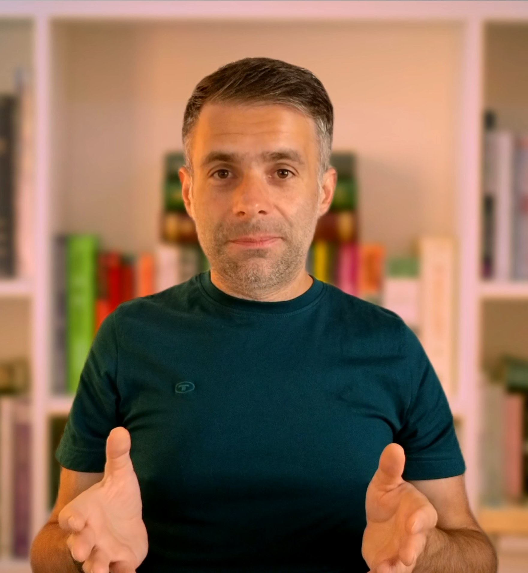 Andrei Gheorghiu, the course instructor, teaching on camera